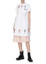 Figure View - Click To Enlarge - PRADA - Floral embroidery dress