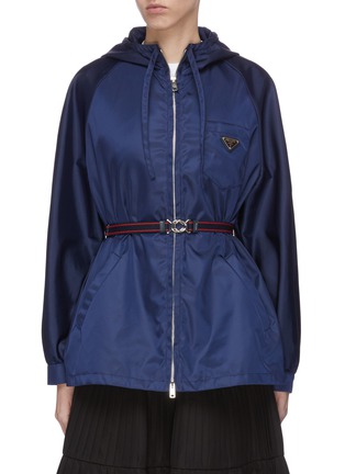 Main View - Click To Enlarge - PRADA - Belted flared jacket