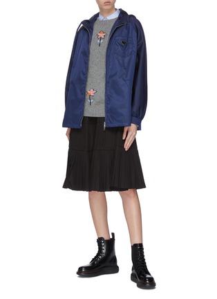 Figure View - Click To Enlarge - PRADA - Belted flared jacket