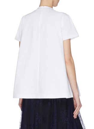 Back View - Click To Enlarge - PRADA - Bow neck flared T-shirt