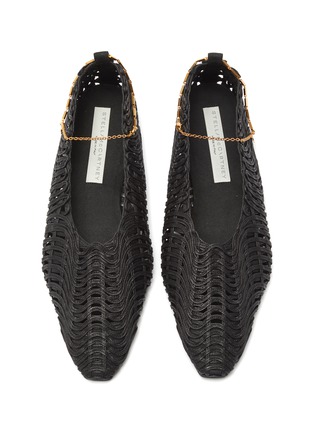Detail View - Click To Enlarge - STELLA MCCARTNEY - Woven anklet ballerina flats