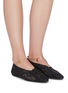 Figure View - Click To Enlarge - STELLA MCCARTNEY - Woven anklet ballerina flats