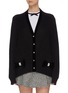 Main View - Click To Enlarge - MIU MIU - 'Diamond' Button Mohair Knit Cardigan