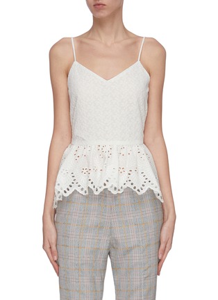 Main View - Click To Enlarge - JONATHAN LIANG - Cut out embroidered camisole top