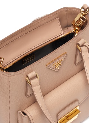 Detail View - Click To Enlarge - PRADA - Double handle saffiano leather shoulder bag