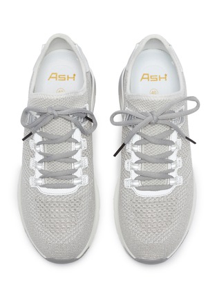 Detail View - Click To Enlarge - ASH - 'Krush Lurex' Perforated Glitter Knit Sneakers