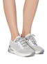 Figure View - Click To Enlarge - ASH - 'Krush Lurex' Perforated Glitter Knit Sneakers