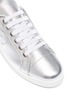 Detail View - Click To Enlarge - PRADA - Logo embossed nappa leather sneakers