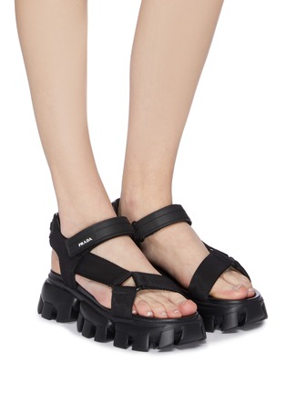 Figure View - Click To Enlarge - PRADA - '50 Thunder' sandals