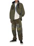 Figure View - Click To Enlarge - SACAI - Bow tie stripe combo jacket