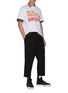 Figure View - Click To Enlarge - SACAI - Belted Velvet Patch Crop Pants