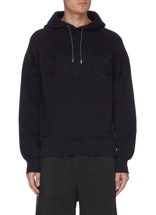 Main View - Click To Enlarge - SACAI - Pineapple embroidered hoodie