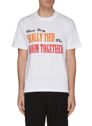 Main View - Click To Enlarge - SACAI - 'Lebowski Together' Slogan Print T-shirt