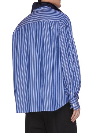 Back View - Click To Enlarge - SACAI - Bow tie stripe double shirt