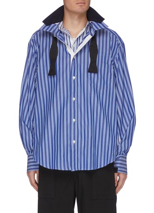 Main View - Click To Enlarge - SACAI - Bow tie stripe double shirt