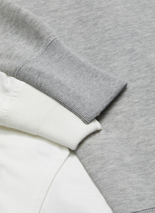  - SACAI - Panelled patch pocket hooded sweatshirt