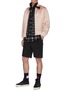 Figure View - Click To Enlarge - SACAI - Flannel check bow tie double shirt