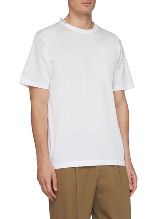 Detail View - Click To Enlarge - SACAI - Zip neck double layer T-shirt