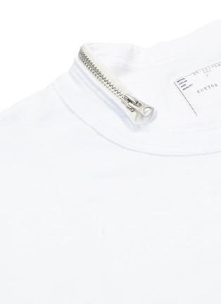  - SACAI - Zip neck double layer T-shirt