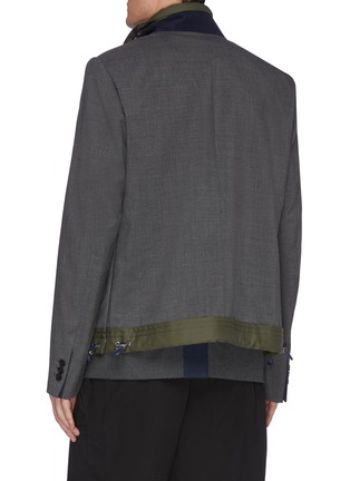 Back View - Click To Enlarge - SACAI - Panelled double blazer jacket