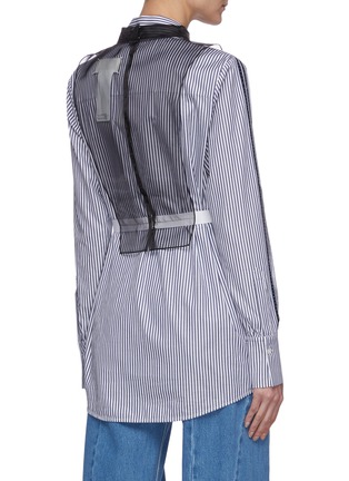 Back View - Click To Enlarge - MAISON MARGIELA - Sheer organza waist tie sleeveless bib top