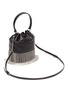 Detail View - Click To Enlarge - MIU MIU - 'Starlight' fringe leather bucket bag