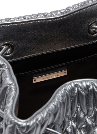 Detail View - Click To Enlarge - MIU MIU - Embellished chain leather bucket bag