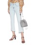 Figure View - Click To Enlarge - MIU MIU - Embellished chain leather bucket bag