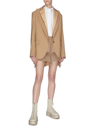 Figure View - Click To Enlarge - SACAI - Paneled side fold tailored shorts