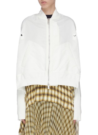 Main View - Click To Enlarge - SACAI - Fishtail back paneled bomber jacket