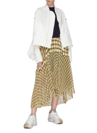 Figure View - Click To Enlarge - SACAI - Fishtail back paneled bomber jacket