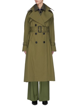 Main View - Click To Enlarge - SACAI - Belted paneled trench coat