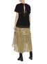 Figure View - Click To Enlarge - SACAI - Wrap-around pleated panelled flannel midi skirt