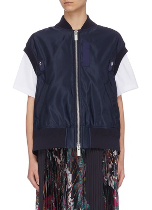 Main View - Click To Enlarge - SACAI - 'Classic MA-1' panelled vest