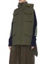 Detail View - Click To Enlarge - SACAI - Colourblock panelled multi pocket knit sleeve parka