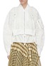Main View - Click To Enlarge - SACAI - Double lace crop bomber jacket