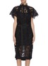 Main View - Click To Enlarge - SACAI - Lace belted dress