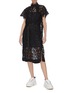Figure View - Click To Enlarge - SACAI - Lace belted dress