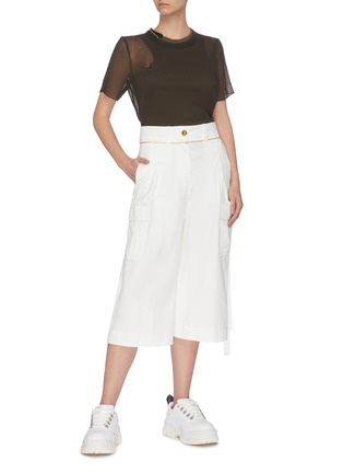 Figure View - Click To Enlarge - SACAI - Side fold cargo shorts