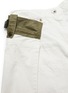  - SACAI - Contrast belt loop pleated denim shorts