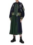 Figure View - Click To Enlarge - SACAI - Colourblock panelled flared shirt