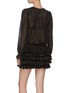 Back View - Click To Enlarge - SAINT LAURENT - Dotted Ruffle Hem Dress