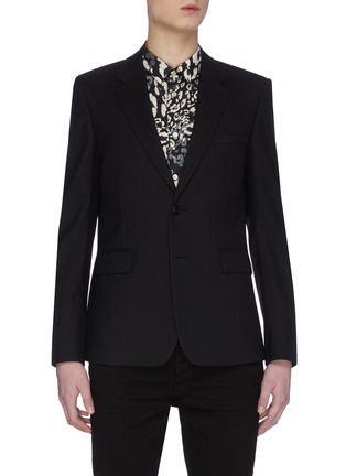 Main View - Click To Enlarge - SAINT LAURENT - Glitter stripe tailored blazer