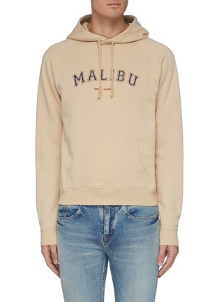 Main View - Click To Enlarge - SAINT LAURENT - 'Malibu' slogan print hoodie