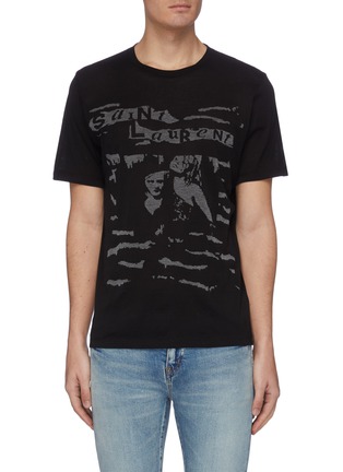 Main View - Click To Enlarge - SAINT LAURENT - 'Rock N Roll' graphic print T-shirt