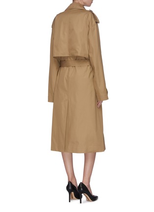 Back View - Click To Enlarge - SAINT LAURENT - Belted double breast trench coat