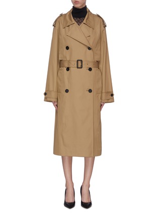 Main View - Click To Enlarge - SAINT LAURENT - Belted double breast trench coat