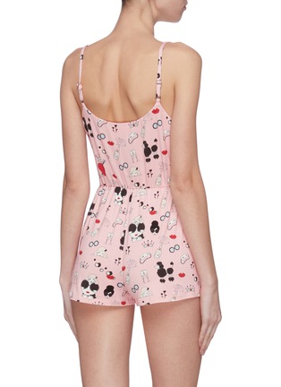 Back View - Click To Enlarge - ALICE & OLIVIA - 'Cassia' Stace Face print flutter romper