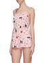 Front View - Click To Enlarge - ALICE & OLIVIA - 'Cassia' Stace Face print flutter romper