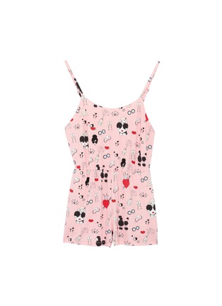 Main View - Click To Enlarge - ALICE & OLIVIA - 'Cassia' Stace Face print flutter romper